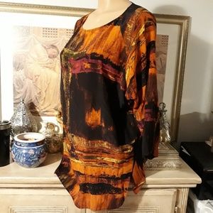 Lafayette148 Multicolor Silk Tunic Top EUC